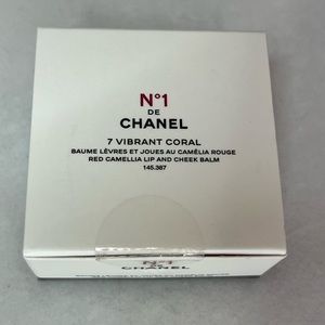 Chanel N°1 DE CHANEL LIP AND CHEEK BALM 7 Vibrant Coral New in Sealed Box .23 oz